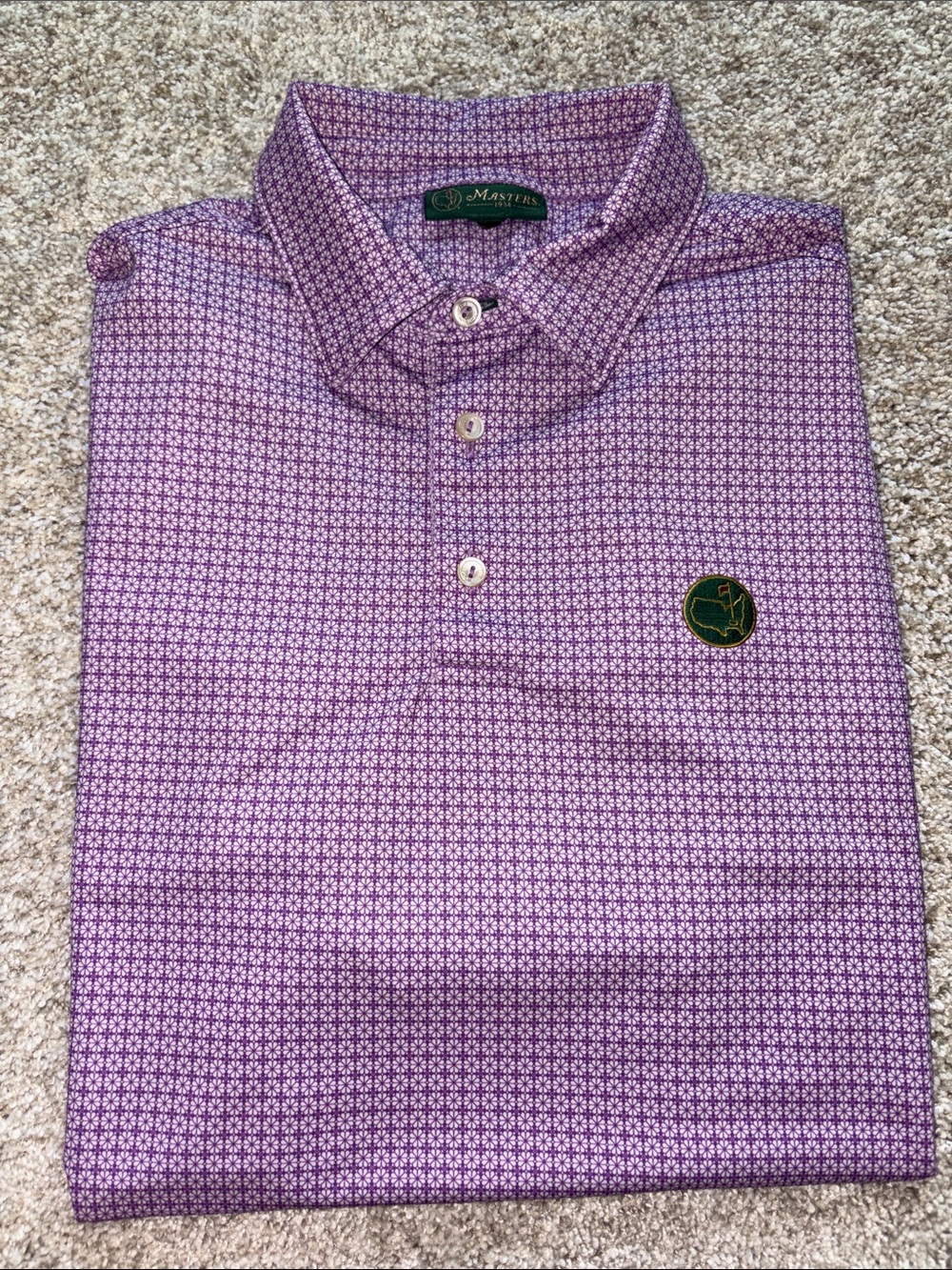 ANGC Purple Geometric Golf Polo (small)